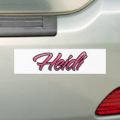 Heidi-rode roze Aufkleber-Sticker Bumpersticker (Op auto)
