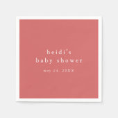 HEIDI Rode Zomer Boho Rustiek Eenvoudig Baby showe Servet (Voorkant)