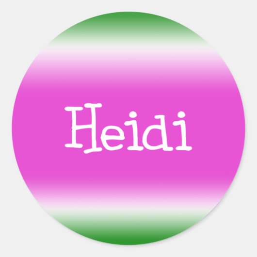Heidi Ronde Sticker (Voorkant)