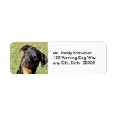 Heidi Rottweiler Return Address Labels (Voorkant)