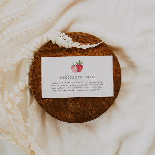 HEIDI Roze Berry Sweet Strawberry Meisje Baby show Informatiekaartje