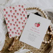 HEIDI Schattige Aardbei Kinder Twee Lief 2e Verjaa Kaart