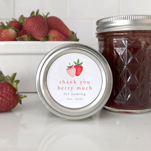 HEIDI Schattigee aardbei Dank u Berry veel gunst Ronde Sticker