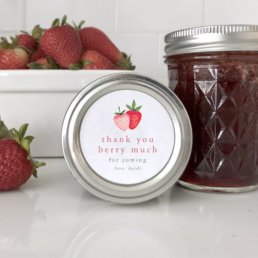 HEIDI Schattigee aardbei Dank u Berry veel gunst Ronde Sticker