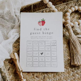 HEIDI Strawberry Vind de Gast Bingo Game Kaart