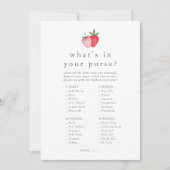 HEIDI Strawberry Wat zit er in je tas spel Kaart (Voorkant)