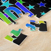 "HEIDI" Voornaam, geun "HAPPY BIRTHDAY" Legpuzzel (Zijkant)