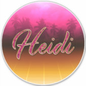 Heidi Vorname Name golden pink Aufkleber Sticker (Voorkant)