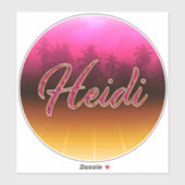 Heidi Vorname Name golden pink Aufkleber Sticker (Vel)
