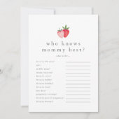 HEIDI Wie kent mama Beste Baby shower Game Kaart (Voorkant)