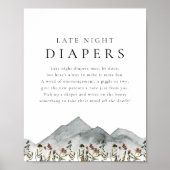 HEIDI Wildflower Mountain Late Night Diapers Baby Poster (Voorkant)