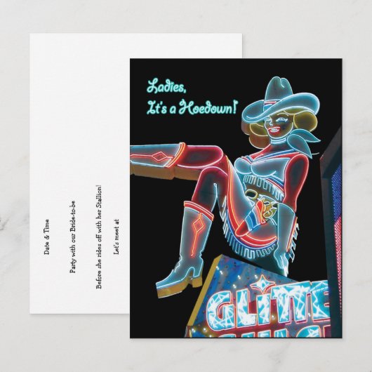 Heidi's Glitter Card Uitnodiging Briefkaart (Voorkant / Achterkant)