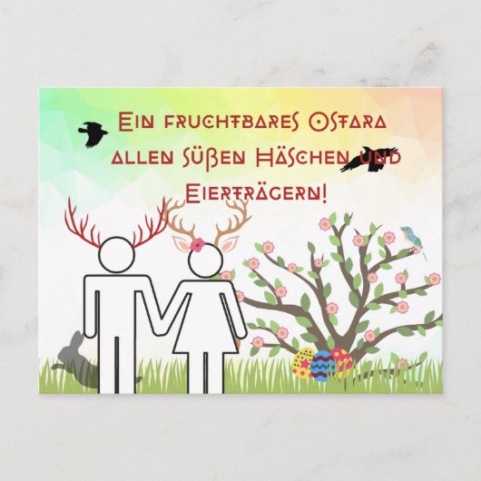 Heidnische Postkarte Ostara Briefkaart (Voorkant)