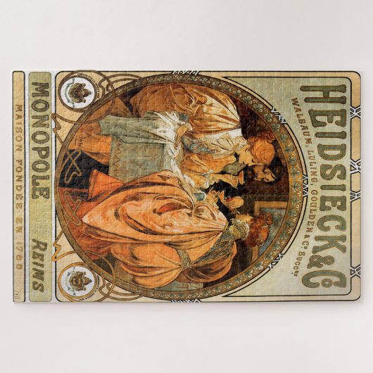 Heidsieck & Co. door Alphonse Mucha Legpuzzel (Horizontaal)