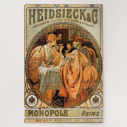 Heidsieck & Co. door Alphonse Mucha Legpuzzel (Verticaal)