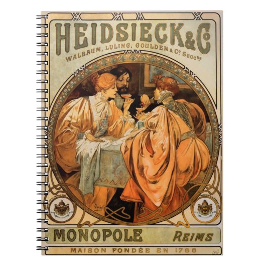  Heidsieck & Co monopole Reims Wijnlabel Notitieboek (Voorkant)