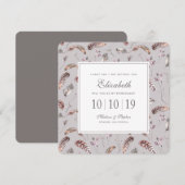  heidspatroon en bloemenpatroon - Bridesmaid Kaart (Voorkant / Achterkant)