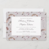 heidspatroon en bloemenpatroon - bruiloft kaart (Voorkant)