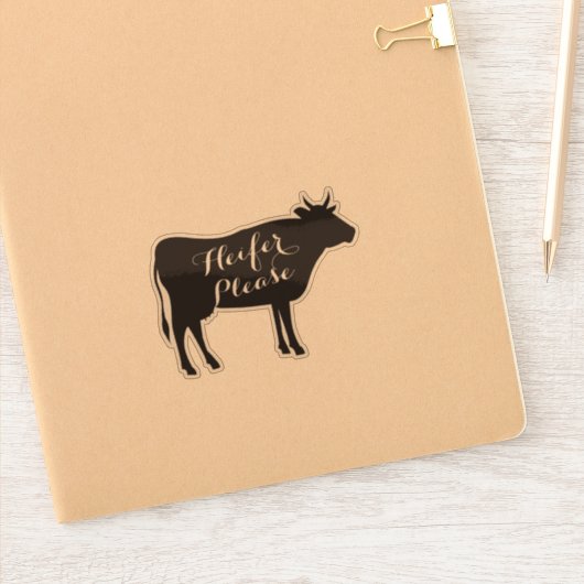 Heifer alsjeblieft Decal Sticker (Notitieboek)