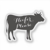 Heifer alsjeblieft Decal Sticker (Voorkant)
