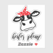 Heifer alsjeblieft laptop sticker (Vel)