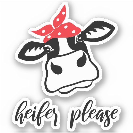 Heifer alsjeblieft laptop sticker (Voorkant)