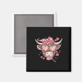 Heifer Cow Western Sungles Funny Heart Happy Vlent Magneet (Voorkant / Achterkant)