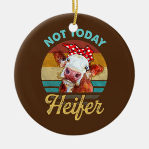 Heifer Gift voor mannen Farmer Lover Heifer Keramisch Ornament