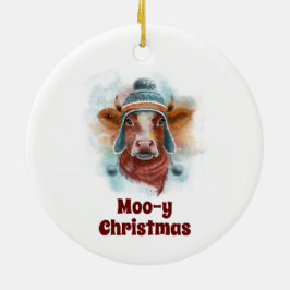 Heifer in een Petten kerstversiering Keramisch Ornament