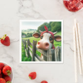 Heifer Koe Dragen van een Kerchief Servet (Insitu)