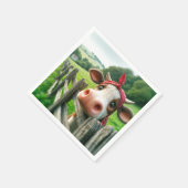 Heifer Koe Dragen van een Kerchief Servet (Hoek)