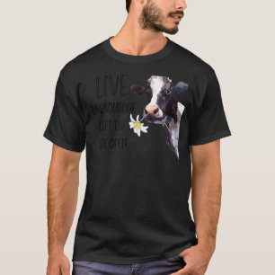 Heifer Live net als iemand die de Koe van de Open T-shirt
