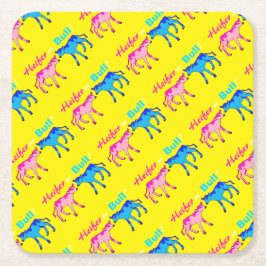 Heifer of Bull Boerderij stijl Geslacht onthullen Kartonnen Onderzetters