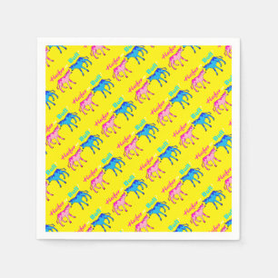 Heifer of Bull Boerderij stijl Geslacht onthullen Servetten