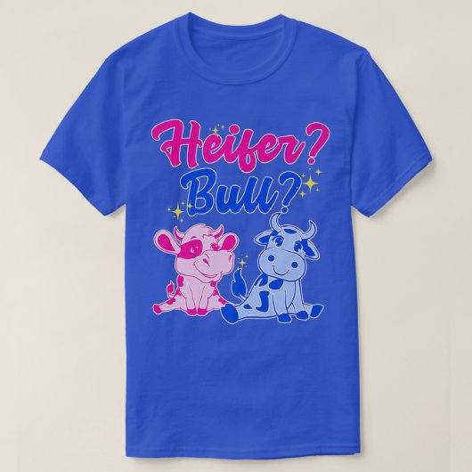 Heifer of Bull Gender onthulling Koe T-shirt (Design voorkant)