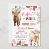 Heifer of Bull Koe Geslacht Onthullen Boerderij Di Kaart (Voorkant)