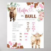 Heifer of Bull Koe Geslacht Onthullen Oude Vrouwen Poster (Voorkant)