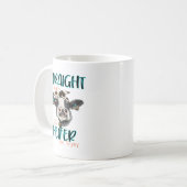 Heifer recht buiten vorm Im Trying Koeienhuid West Koffiemok (Voorkant links)