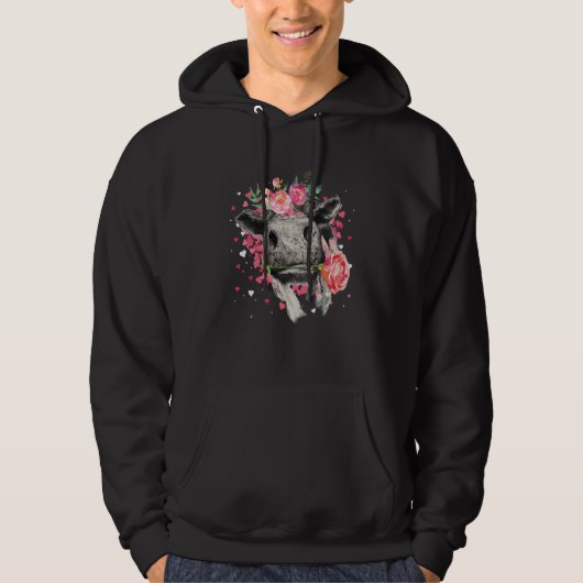 Heifer Valentines Day Western Highland Cow  1 Hoodie (Voorkant)