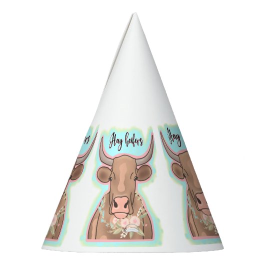 heifers hat feesthoedjes (Links)