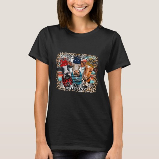 Heifers It's Cold Outside Western Christmas Thank  T-shirt (Voorkant)