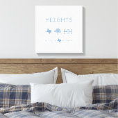 Heights Design Collectie, Blue Tegel, Houston TX Canvas Afdruk (Insitu (Slaapkamer))