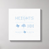 Heights Design Collectie, Blue Tegel, Houston TX Canvas Afdruk (Voorkant)