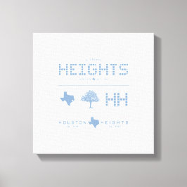 Heights Design Collectie, Blue Tegel, Houston TX Canvas Afdruk