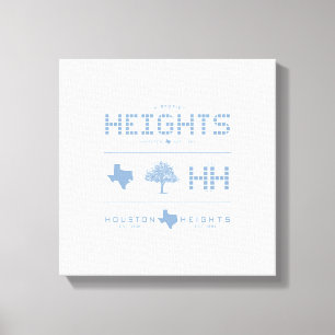 Heights Design Collectie, Blue Tegel, Houston TX Canvas Afdruk