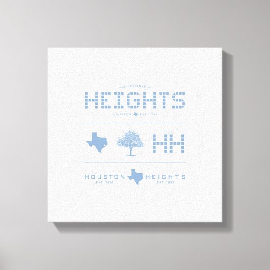 Heights Design Collectie, Blue Tegel, Houston TX Canvas Afdruk (Voorkant)