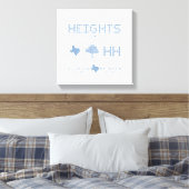 Heights Design Collection, Blue Tile, Houston TX Canvas Afdruk (Insitu (Slaapkamer))