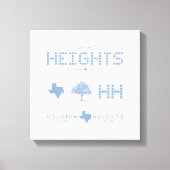 Heights Design Collection, Blue Tile, Houston TX Canvas Afdruk (Voorkant)