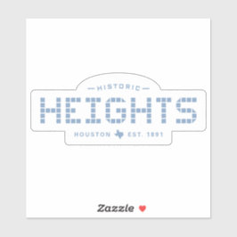 Heights Tile, Blue Tile, Houston Heights Sticker