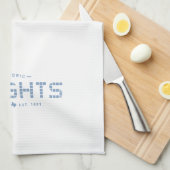 Heights Tile, Blue Tile, Houston Heights Theedoek (Quarter Fold)